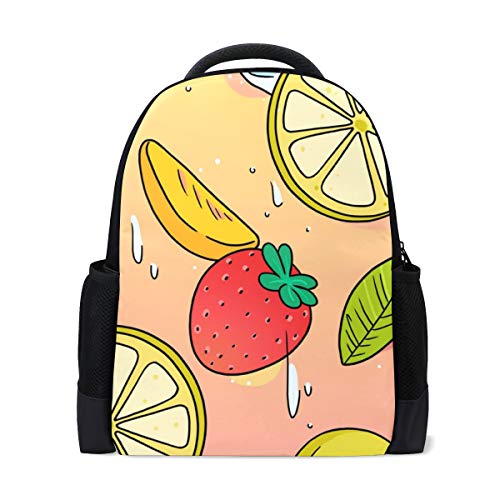 Student Backpacks College School Book Bag Travel Hiking Camping Daypack for Boy for Girl | 16.1"x11"x6" | Holds 15.4-Inch Laptop(Fruit Pattern)