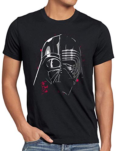 Style Kylo REN Vader Camiseta para Hombre T-Shirt Estrella de la Muerte Imperio Lord, Talla:3XL