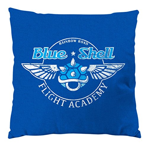 style3 Blue Shell Academy Cojín con Relleno 28 × 28 cm Funda de algodón, Color:Azul