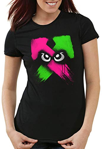 style3 Splash Power Camiseta para Mujer T-Shirt Switch Shooter Gamer, Talla:S