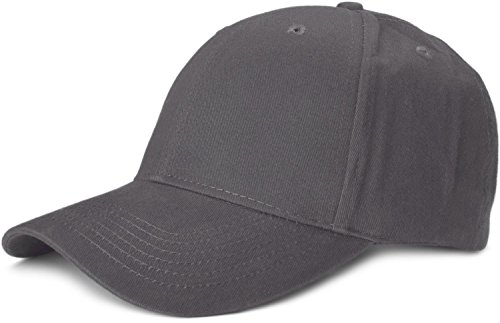 styleBREAKER Gorra clásica de 6 Paneles con Superficie cepillada, Gorra de béisbol, Ajustable, Unisex 04023018, Color:Antracita