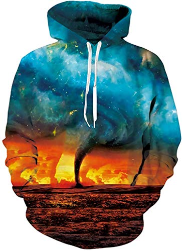 Sudadera con Capucha de Lana para Hombre para Mujer, Sudadera con Capucha, Divertida, de Manga Larga, Azul, Naranja Sudadera con Capucha de Lana para Hombre para Mujer, Sudadera con Capucha, Divertida, de Manga Larga, Azul, Naranja