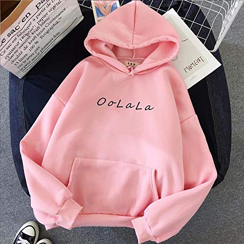 Sudadera Lindo Suéter Unisex Jumper Sudaderas con Capucha Estéticas Manga Larga Aplicar A Vestidos Elegantes Y A La Moda En Fiestas, Trabajo, Deporte Y Ocio-Pink_M