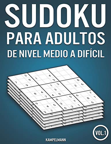Sudoku para adultos de nivel medio a difícil: 400 Sudokus de nivel medio a difícil para adultos (Vol. 1)