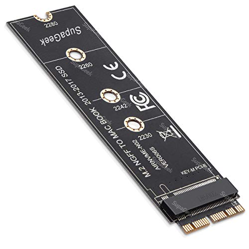 SupaGeek M.2 NGFF Nvme - Tarjeta adaptadora SSD PCIe a M.2 M Key Adapter Card para MacBook Air Pro 2013 2014 2015 2016 2017