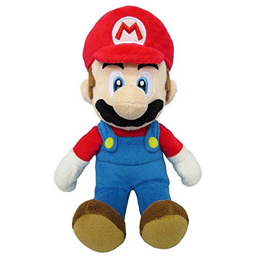 Super Mario - Peluche Mario con licencia oficial de Nintendo, 20 cm (AGMSM6P-01M) , Modelos/colores Surtidos, 1 Unidad