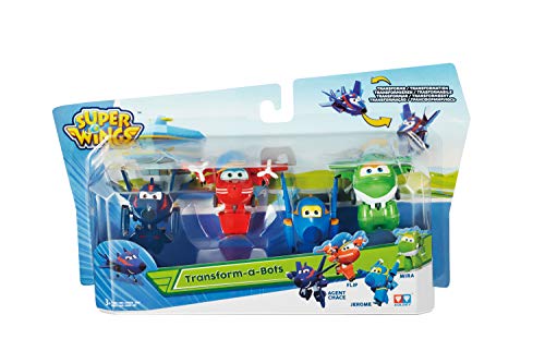 Super Wings Agent Chase, Flip, Jerome, Mira | Figuras de Juguete de 2 Pulgadas, Mixtas Super Wings Agent Chase, Flip, Jerome, Mira | Figuras de Juguete de 2 Pulgadas, Mixtas
