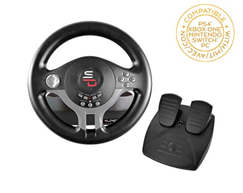 Superdrive - Volante de carreras SV200 con pedales y paletas de cambio para Nintendo Switch - PS4 - Xbox One - PC Superdrive - Volante de carreras SV200 con pedales y paletas de cambio para Nintendo Switch - PS4 - Xbox One - PC