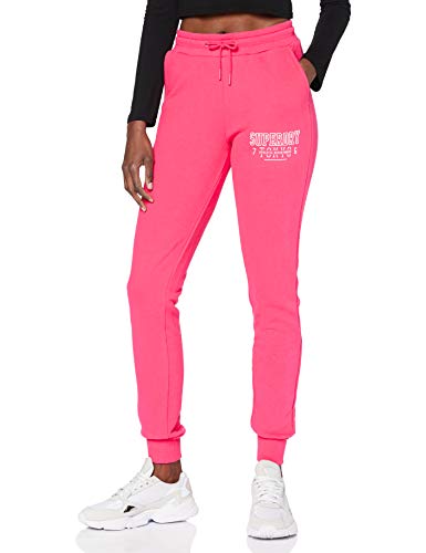 Superdry Track & Field Jogger Pantalones, Rojo (Fuchsia Fns), XS (Talla del Fabricante:8) para Mujer