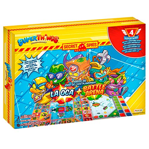 SuperThings - Pack de Juego de la Oca y Battle Arena - Secret Spies Series Oficial - Incluye 4 SuperThings - Pack de Juego de la Oca y Battle Arena - Secret Spies Series Oficial - Incluye 4