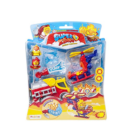 SuperZings - Serie 5 - Blíster Mission Fire Strike (PSZSB216IN50), Incluye 2 Figuras y 2 Vehículos SuperZings - Serie 5 - Blíster Mission Fire Strike (PSZSB216IN50), Incluye 2 Figuras y 2 Vehículos