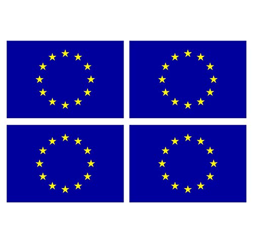 Supstick - Lote de 4 pegatinas autoadhesivas de la bandera de la Unión Europea (12 x 8 cm) Supstick - Lote de 4 pegatinas autoadhesivas de la bandera de la Unión Europea (12 x 8 cm)