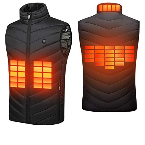 Suxman Chaleco calefactable USB, Chaleco calefactable para Hombres y Mujeres Temperatura térmica Ajustable,Carga USB, calefacción de Espalda y Cuello, Chaqueta Lavable,con guantes invierno (M) Suxman Chaleco calefactable USB, Chaleco calefactable para Hombres y Mujeres Temperatura térmica Ajustable,Carga USB, calefacción de Espalda y Cuello, Chaqueta Lavable,con guantes invierno (M)
