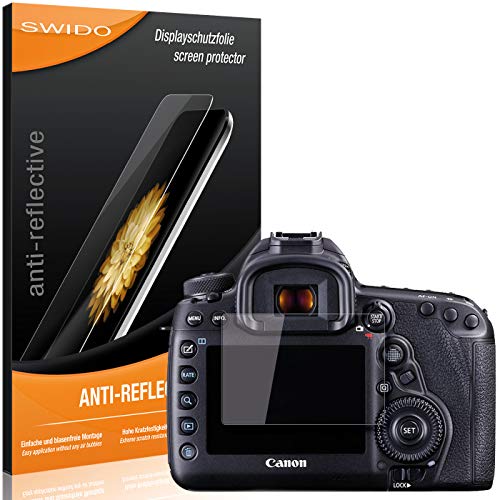 SWIDO Protector de pantalla para Canon EOS 5D Mark IV [2 unidades] antirreflectante mate, alto grado de dureza, protección contra arañazos/lámina, protector de pantalla, lámina de cristal blindado