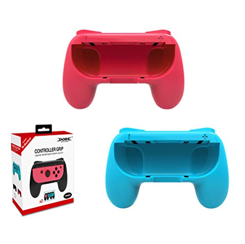 Switch Joy-Con Controller Grip Accesorios Compatibles Con Nintendo Switch Joy-Con Controller, Dos Piezas Accesorios De Mango, Negro × 2 / Rojo × 1, Azul × 1