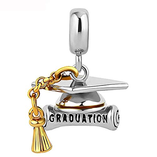 SZKP Encanta granos, S925 plata University Sombrero granos hechos a mano bricolaje Licenciado Gorra pendiente accesorios de joyería compatibles con Pandora y pulseras europeas graduación Regalo Collar SZKP Encanta granos, S925 plata University Sombrero granos hechos a mano bricolaje Licenciado Gorra pendiente accesorios de joyería compatibles con Pandora y pulseras europeas graduación Regalo Collar