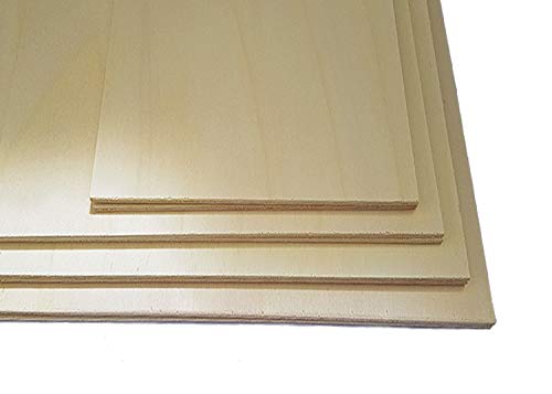 Tablero Contrachapado | Madera Maciza Abedul para Bricolaje, Manualidades | Ideal para Pirograbado, Corte por Laser, CNC Router, Modelado, Calado (A5, 3 UNIDADES)