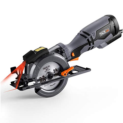 TACKLIFE Sierra Circular 710 W Mini Sierra Circular, Mango Metálico, 6 Cuchillas (120 mm y 115 mm), Capacidad de Corte: 43 mm (90 °), 35 mm (45 °), Cortar Madera, Metal Blando y Azulejos -TCS115A TACKLIFE Sierra Circular 710 W Mini Sierra Circular, Mango Metálico, 6 Cuchillas (120 mm y 115 mm), Capacidad de Corte: 43 mm (90 °), 35 mm (45 °), Cortar Madera, Metal Blando y Azulejos -TCS115A