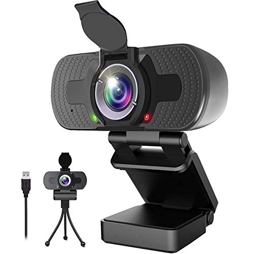 TAKRINK Webcam PC 1080P Webcam con micrófono USB Webcam de Ordenador Compatible con Windows Vista Mac OS Android e Linux para Video Conferencias en línea Cursos Juegos