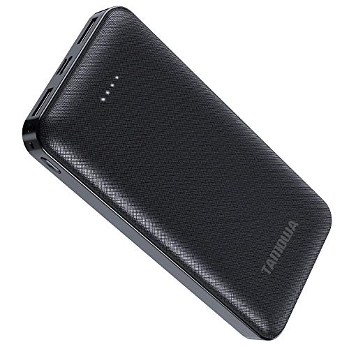 TAMOWA Bateria Externa Movil 20000mah Carga Rapida, USB-C Power Bank con PD 18W Power Delivery, Cargador Portátil Móvil con 3 Salida y 2 Entrada para iPhone, iPad, Samsung, Huawei, Xiaomi y Más, Negro