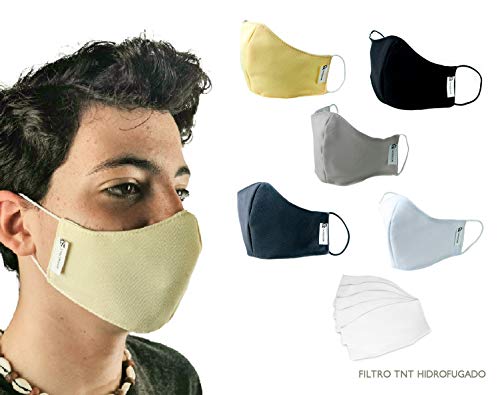 tapidecor Face Pack 5 UDS MASCARILLAS HIGIENICAS DE Tela Lavable Reutilizable 2 Capas + Bolsillo con 5 FILTROS Tela TNT INCLUIDOS. Ajuste Orejas. Talla M (Mujer - Joven - NIÑOS) tapidecor Face Pack 5 UDS MASCARILLAS HIGIENICAS DE Tela Lavable Reutilizable 2 Capas + Bolsillo con 5 FILTROS Tela TNT INCLUIDOS. Ajuste Orejas. Talla M (Mujer - Joven - NIÑOS)