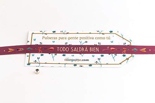 Tarja73 | Pulseras de Tela con frases molonas: TODO SALDRÁ BIEN | Presume y punto | Regalo Original