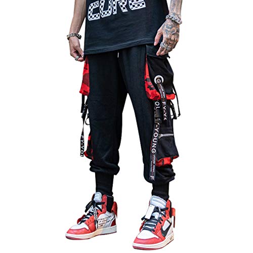 Tasty Life Pantalones Anchos Sueltos para Hombres, Monos Cónicos para Hombres, Elegantes Pantalones Casuales Adecuados para Corredores De Deportes Callejeros(M,Black) Tasty Life Pantalones Anchos Sueltos para Hombres, Monos Cónicos para Hombres, Elegantes Pantalones Casuales Adecuados para Corredores De Deportes Callejeros(M,Black)