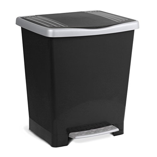 Tatay Millenium Cubo de Basura con Apertura a Pedal, 23 l de Capacidad, Plástico Polipropileno, Negro, 33,5 x 30 x 39 cm Tatay Millenium Cubo de Basura con Apertura a Pedal, 23 l de Capacidad, Plástico Polipropileno, Negro, 33,5 x 30 x 39 cm