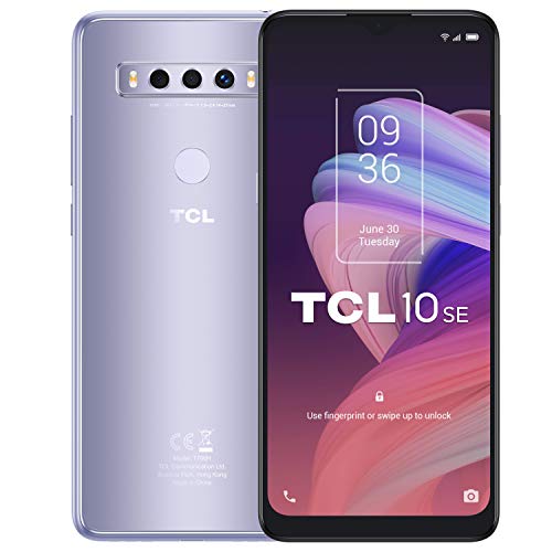 TCL 10 SE - Smartphone de 6.52" HD+ con NXTVISION (Mediatek P22 4G, 4GB/128GB Ampliable MicroSD, Dual SIM, Cámaras de 48MP+5MP+2MP, Batería 4000mAh, Android 10) Color Plata