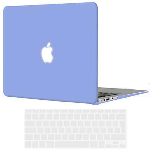 TECOOL Funda MacBook Air 13 Pulgadas (Versión: 2010-2017, Modelo: A1466 / A1369), Delgado Cubierta Plástico Dura Case Carcasa con Tapa del Teclado para MacBook Air 13.3 Pulgada - Serenidad Azul