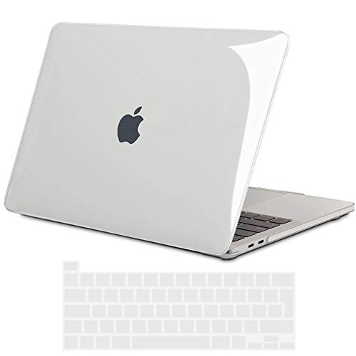 TECOOL Funda para 2020 MacBook Pro 13 (Modelo: A2338 M1 / A2289 / A2251), Cubierta de Plástico Dura Case Carcasa y Tapa del Teclado para MacBook Pro 13.3 Pulgadas con Touch Bar - Cristal Clara