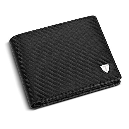 TEEHON Carteras Hombre con Monedero, Cartera Delgada Cuero de Fibra de Carbono con RIFD Bloqueo, 7 Ranuras para Tarjetas, 1 Ranuras para ID, 2 Ranuras para Billetes, 1 Ranuras para Monedas - Negro TEEHON Carteras Hombre con Monedero, Cartera Delgada Cuero de Fibra de Carbono con RIFD Bloqueo, 7 Ranuras para Tarjetas, 1 Ranuras para ID, 2 Ranuras para Billetes, 1 Ranuras para Monedas - Negro