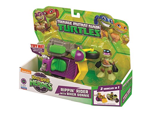 Teenage Mutant Ninja Turtles Mitad-Shell Héroes Rippin 'Jinete Motorista con Donnie (Se distribuye Desde el Reino Unido)