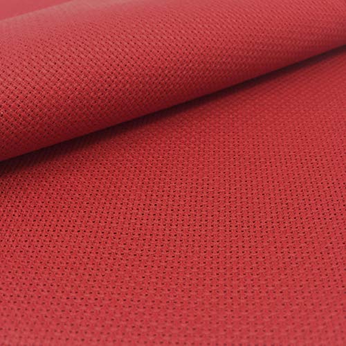 Tela para Punto de Cruz | 75cm x 50cm | 5,5 puntos/cm – 14 cuentas | 100% algodón | Elige color | de Delicatela (Rojo) Tela para Punto de Cruz | 75cm x 50cm | 5,5 puntos/cm – 14 cuentas | 100% algodón | Elige color | de Delicatela (Rojo)