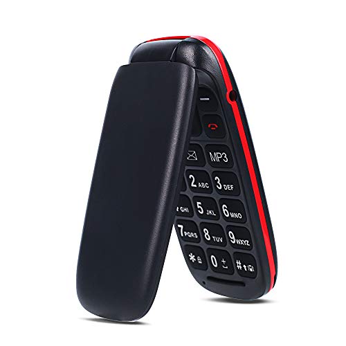 Teléfono Móvil con Tapa para Personas Mayores, Ukuu 800mAh Móvil para Mayores Teclas Grandes gsm Dual SIM Fácil de Usar para Ancianos Negro Teléfono Móvil con Tapa para Personas Mayores, Ukuu 800mAh Móvil para Mayores Teclas Grandes gsm Dual SIM Fácil de Usar para Ancianos Negro