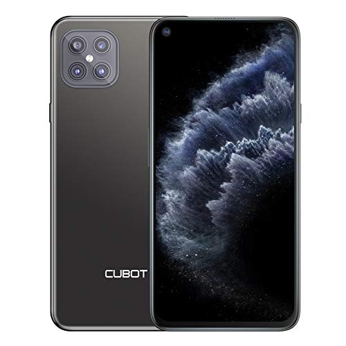 Teléfono Movil, CUBOT C30 Smartphone 4G Dual Sim Android 10.0, 6.4" Pulgadas FHD 128GB ROM 8GB RAM 4200 mAh, Cámara cuádruple de 48MP, Cámara Frontal 32MP, Face ID, NFC, Huella Dactilar, Negro