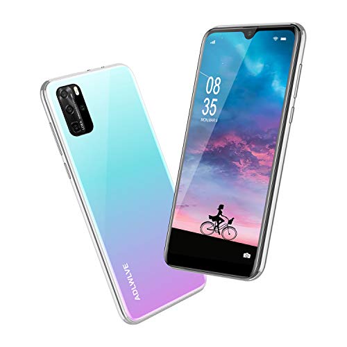 Teléfono Móvil Libres, 6,3 Pulgadas Android 9.0 Smartphone Libre 4G, 32GB ROM+3GB RAM，Moviles Libres Baratos Dual SIM, 8MP+ 5MP, Face ID GPS/WiFi/Hotspot Móviles y Smartphone Baratos Libres-Blanco