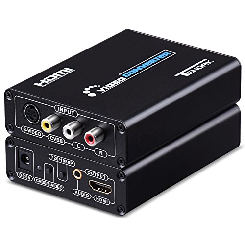 Tendak Adaptador compuesto S-Video AV RCA CVBS a HDMI N64 PS2 a HDMI compatible con 720p/1080p con 3RCA S-Video Cable Tendak Adaptador compuesto S-Video AV RCA CVBS a HDMI N64 PS2 a HDMI compatible con 720p/1080p con 3RCA S-Video Cable