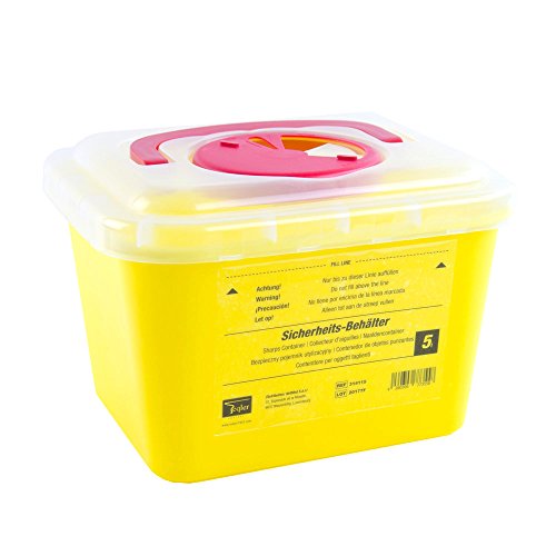 Teqler T-314115 Contenedor de objetos punzantes, 5 L Teqler T-314115 Contenedor de objetos punzantes, 5 L