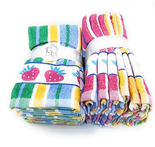 TEXTURAS HOME Pack-6 Paños de Cocina Algodón Cenefa Fresas 45x50 cm TEXTURAS HOME Pack-6 Paños de Cocina Algodón Cenefa Fresas 45x50 cm