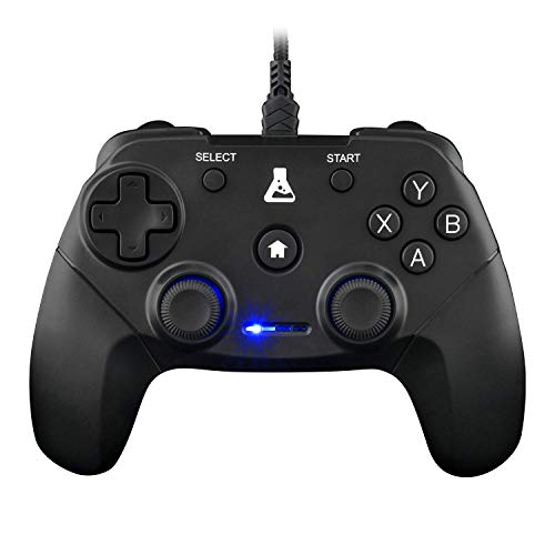 THE G-LAB K-Pad Thorium Mando Gaming PC & PS3 con USB - Vibración Incorporada - Joystick para PC con Windows XP-7-8-10, PS3, Android (Negro) (con Cable)