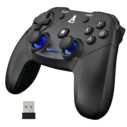 THE G-LAB K-Pad Thorium Mando Gaming PC & PS3 con USB - Vibración Incorporada - Joystick para PC con Windows XP-7-8-10, PS3, Android (Negro) (Inalambrico)