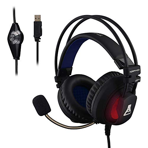 THE G-LAB - KORP 400 - Auriculares Gaming de Alto Rendimiento - Tecnología 7.1 Surround Sound - Retroiluminación RGB - Vibraciones - Compatible con PS4 & PC - Negro - Software THE G-LAB - KORP 400 - Auriculares Gaming de Alto Rendimiento - Tecnología 7.1 Surround Sound - Retroiluminación RGB - Vibraciones - Compatible con PS4 & PC - Negro - Software