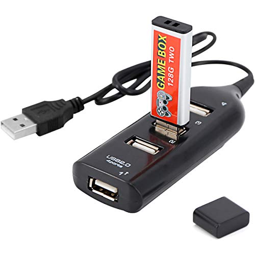 The perseids 128GB Game Expansion Memory Stick para Playstation Classic con 169 Juegos Clásicos 6616 Juegos de Open Source Simulator Game Enhancer Integrado, con 4-Port USB Hub