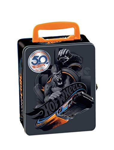 Theo Klein 2881 Maletín de Hot Wheels, Maletín de metal para hasta 50 coches, Separadores prácticos, Medidas: 37.5 cm x 26 cm x 8.5 cm, Juguete para niños a partir de 3 años Theo Klein 2881 Maletín de Hot Wheels, Maletín de metal para hasta 50 coches, Separadores prácticos, Medidas: 37.5 cm x 26 cm x 8.5 cm, Juguete para niños a partir de 3 años