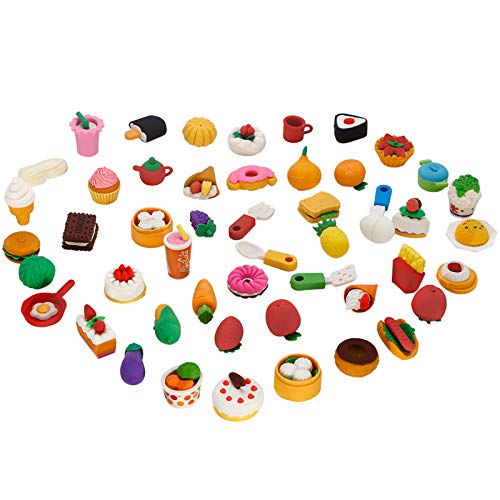 ThinkMax Animal y Gomas de borrar Comida, Lindo Goma Gomas de borrar lápiz, Colorido del Partido del Favor de los niños Bolsa Rellenos (50 Piezas de Comida) ThinkMax Animal y Gomas de borrar Comida, Lindo Goma Gomas de borrar lápiz, Colorido del Partido del Favor de los niños Bolsa Rellenos (50 Piezas de Comida)