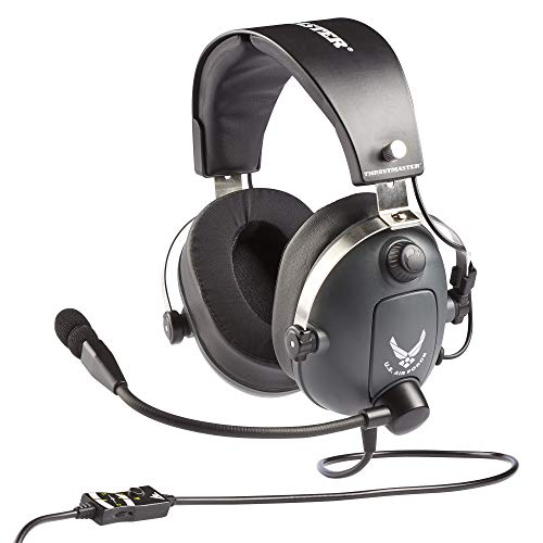 Thrustmaster T.Flight U.S. Air Force Edition (Gaming Headset, 50 mm Driver, ABN. Directional Microphone Memory Foam with Gel Pad PS4 / Xbox One/PC, Black)