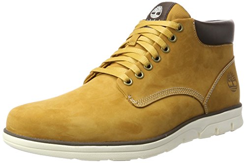 Timberland Bradstreet Leather Sensorflex, Botas Chukka para Hombre, Amarillo Wheat Nubuck, 43.5 EU