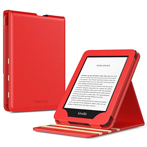 TiMOVO Funda Compatible con Nuevo Kindle (10ª generación - Modelo 2019), Prima Voltear Verticalmente Tapa de Cubierta con Auto Sueño/Estela Case (No para Kindle Paperwhite) - Rojo