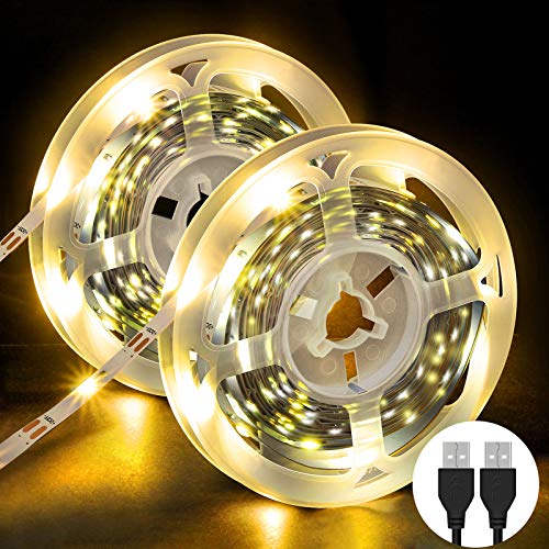 Tira LED, OMERIL 6M Tiras LED SMD 2835, Tira LED TV USB con Amarillo Cálido 3000K, Tiras de Luces Iluminación para Cocina, Armario, Escaleras, Dormitorio, Habitacion, Comedor, Bar, Fiesta, TV (2x3M) Tira LED, OMERIL 6M Tiras LED SMD 2835, Tira LED TV USB con Amarillo Cálido 3000K, Tiras de Luces Iluminación para Cocina, Armario, Escaleras, Dormitorio, Habitacion, Comedor, Bar, Fiesta, TV (2x3M)